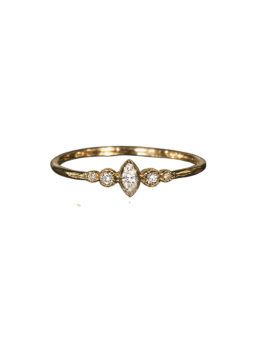 Sita Marquise yellow gold ring photo