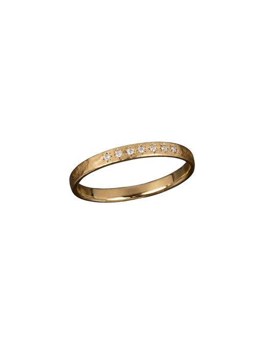 Damiel Ring 7 White Diamonds Yellow Gold photo