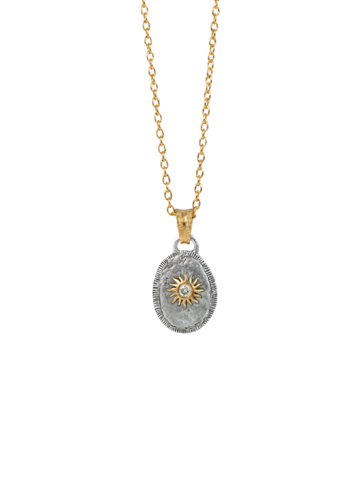 Solis Lux Oval Mini Diamond Sun Pendant photo