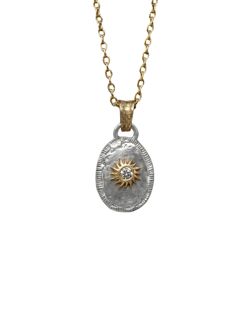 Solis Lux Oval Mini Diamond Sun Pendant Sale price photo