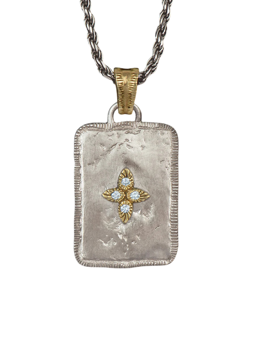 Solis Lux rectangular diamond star pendant LG photo