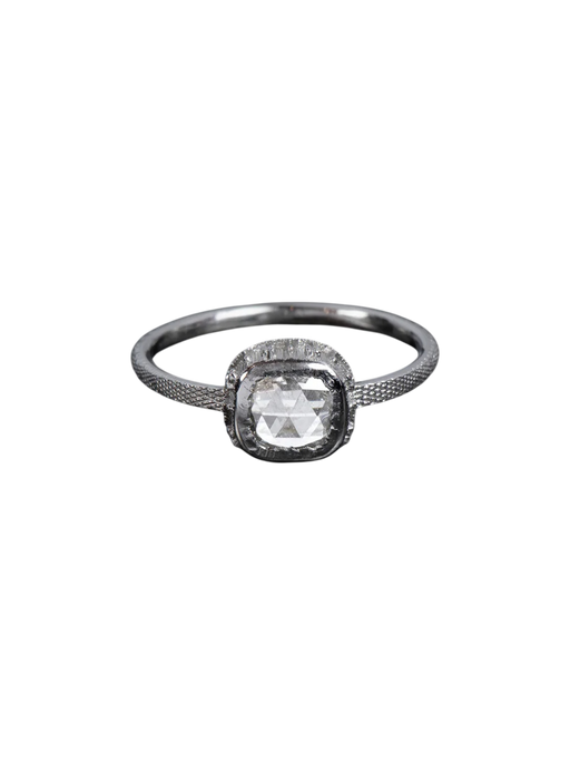 Syracuse ring cushion rosecut diamond 0.30ct platinum photo