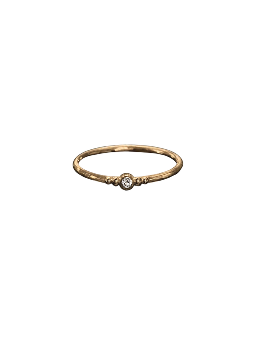 Rhea ring 0.035cts diamond yellow gold photo