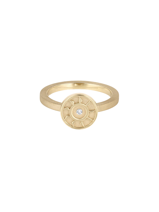 Ennead ring with white diamond photo