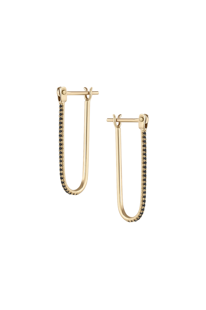 Pavé latch earring