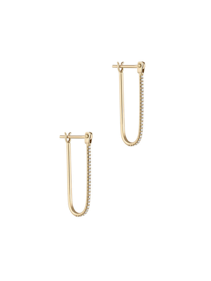 Pavé latch earring