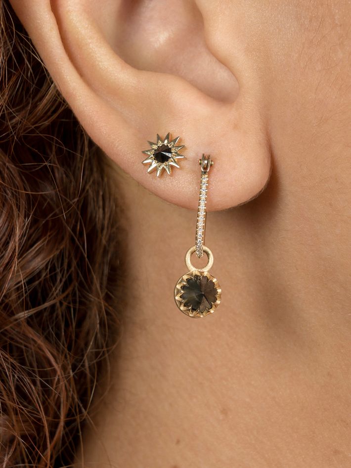 Peristome inverted diamond earring