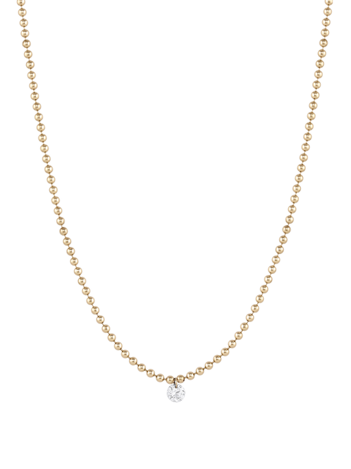 Single floating diamond necklace photo