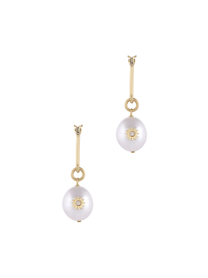 Pearl mini spur earring