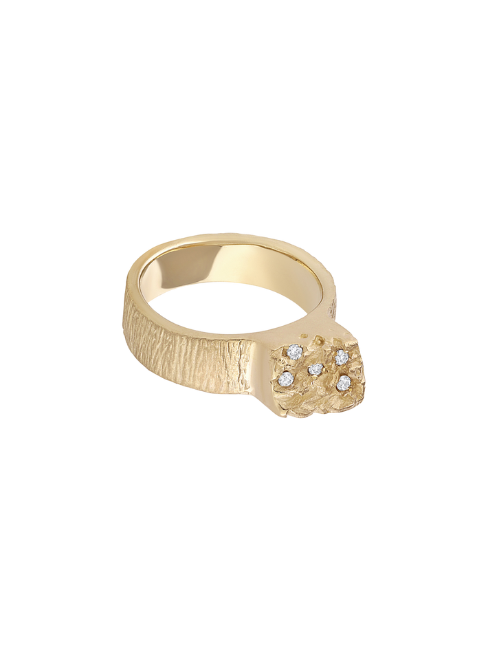 Ice cap diamond ring
