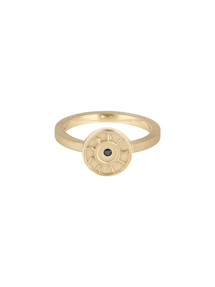 Ennead ring with black diamond