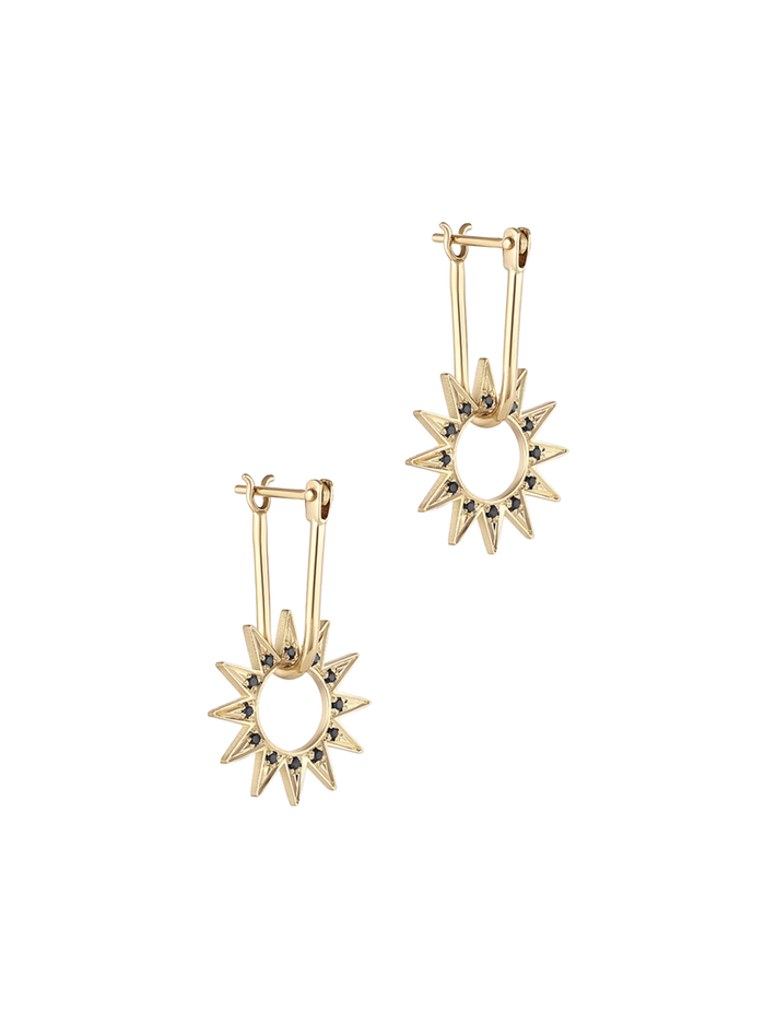 Eclipse pavé mini spur earring