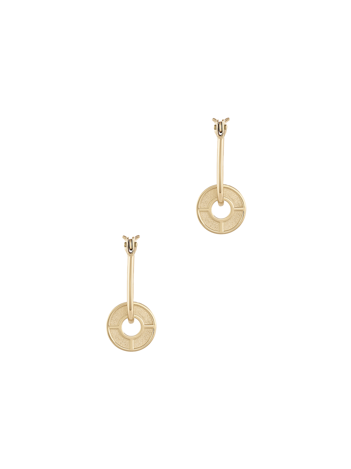 Baby compass earring