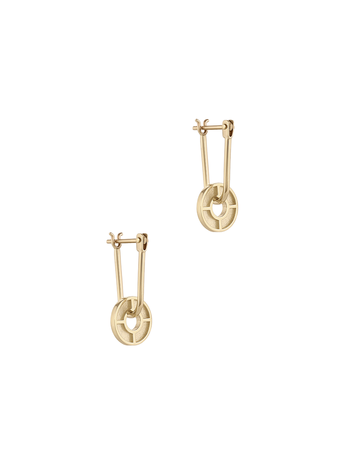 Baby compass earring