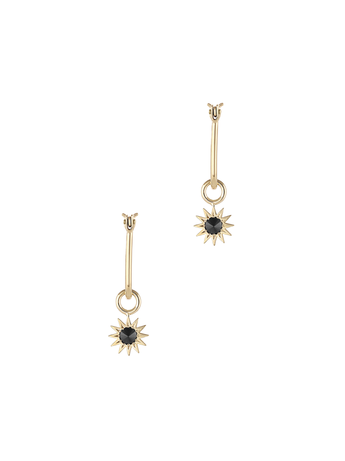 Inverted diamond spur earring