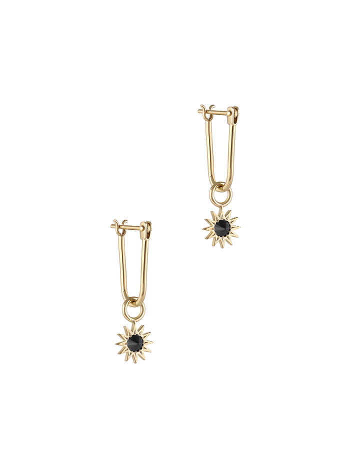 Inverted diamond spur earring