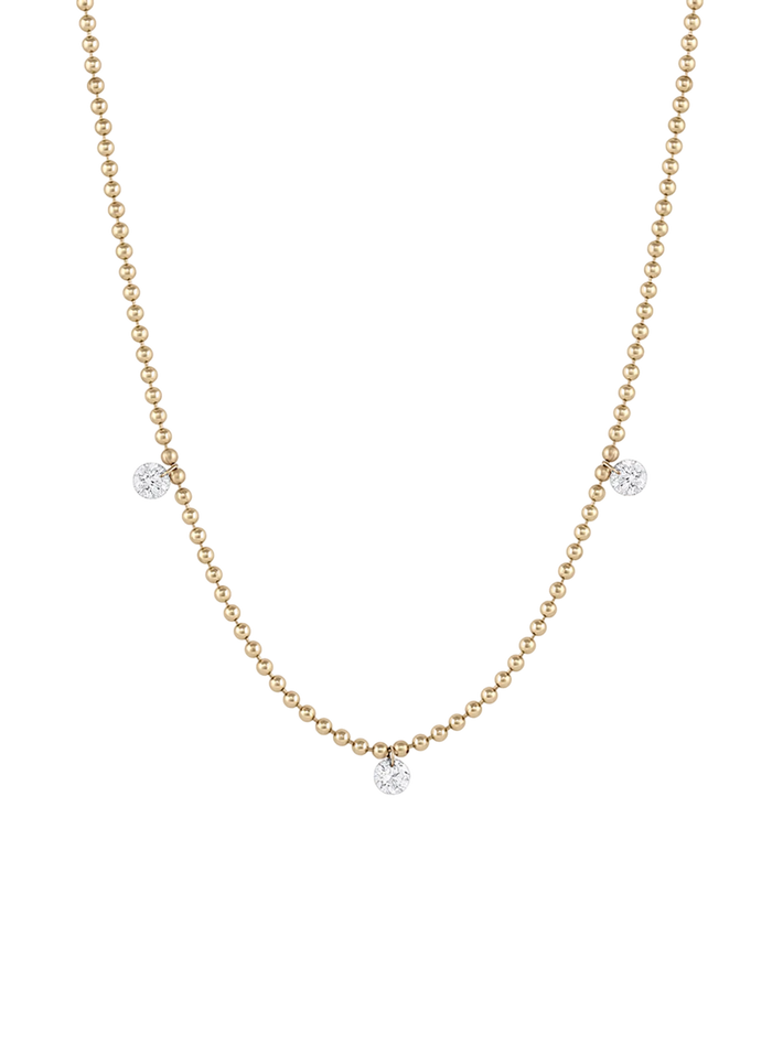 Triple floating diamond necklace