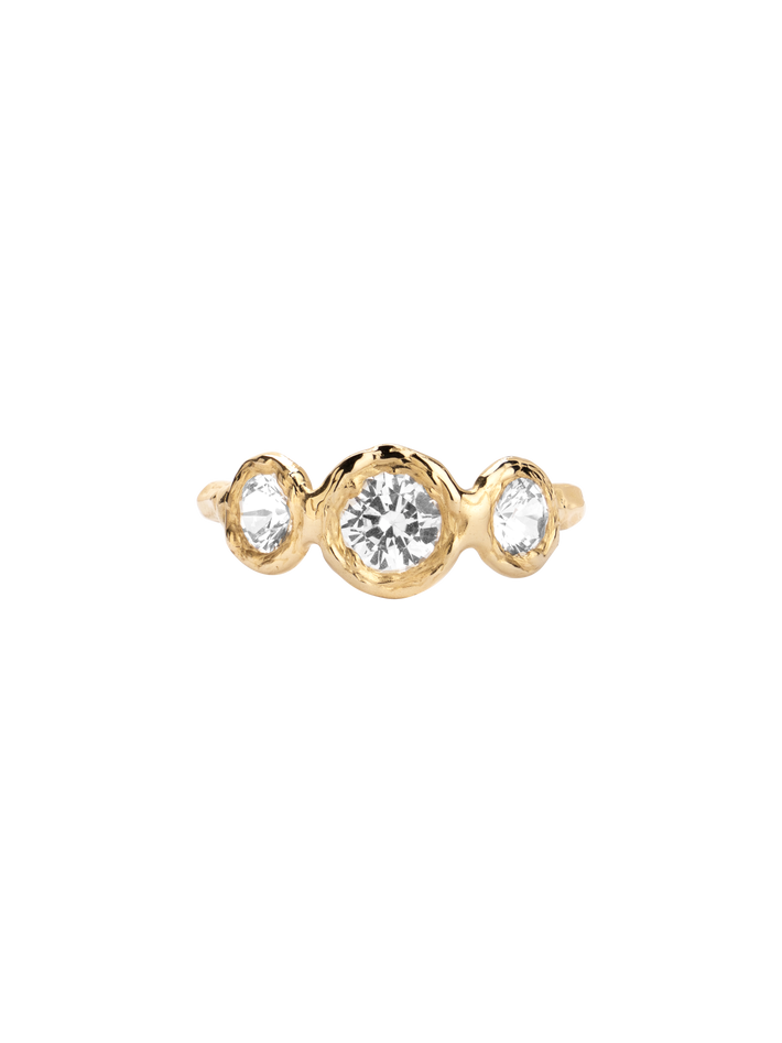 Sunburst trio ring