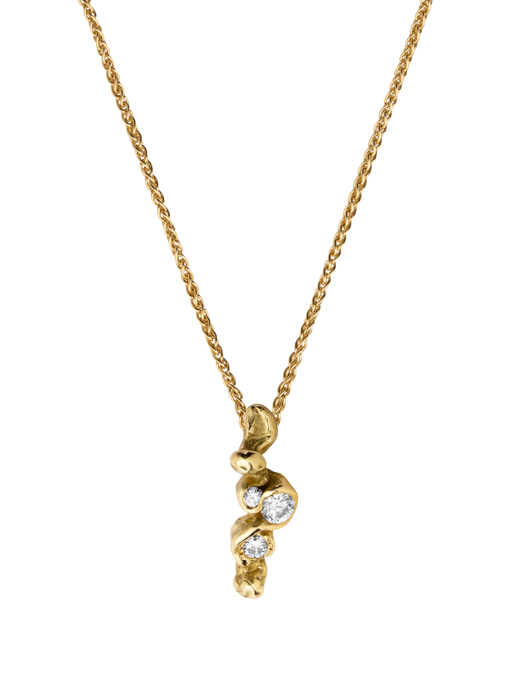 Spiralis diamond pendant necklace photo