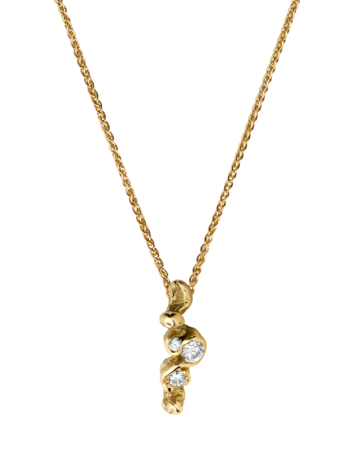 Spiralis diamond pendant necklace