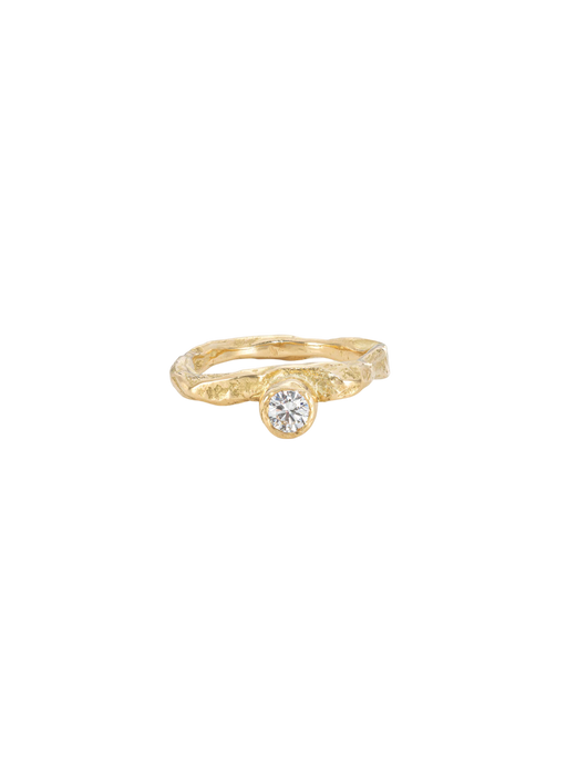 Crest solitaire ring photo