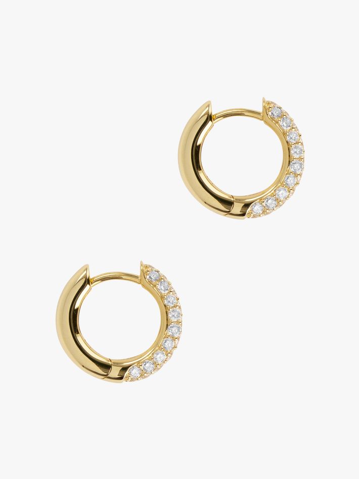 Creole pavé diamond hoop earrings