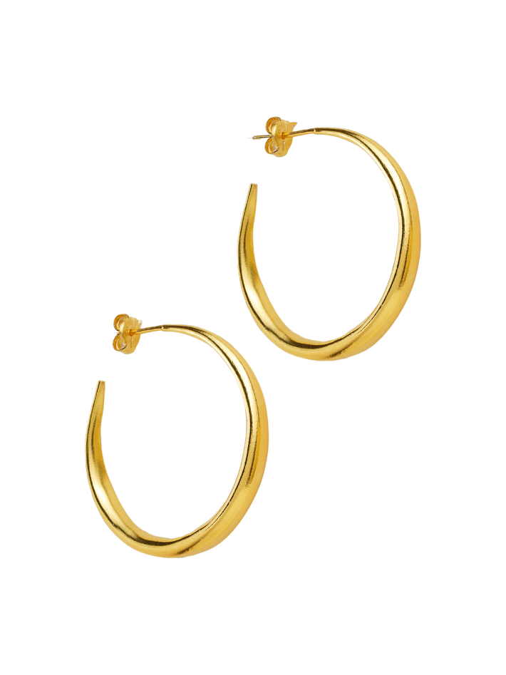 Medium gold hoop earrings
