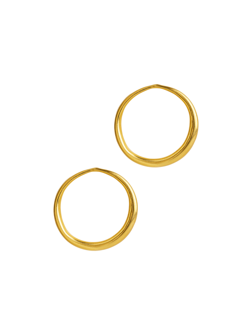 Gold round earrings photo