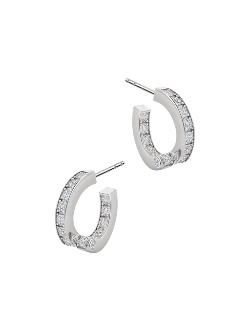 Large coil pavé hoops photo