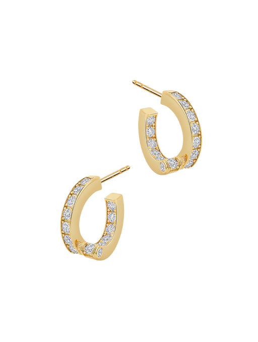 Large coil pavé hoops photo
