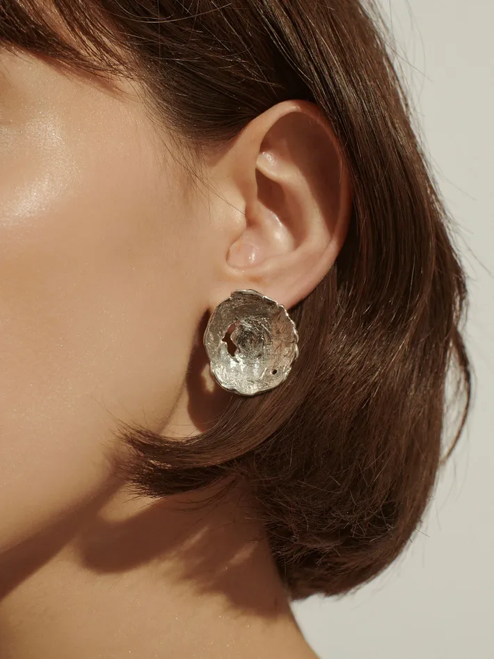 Vacation sun earrings silver