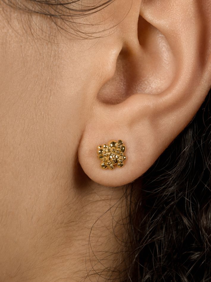 Céleste deux small earrings 14ct gold