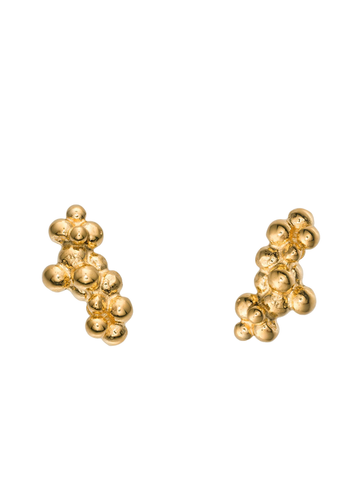 Céleste deux caviar stud earrings 14ct gold photo