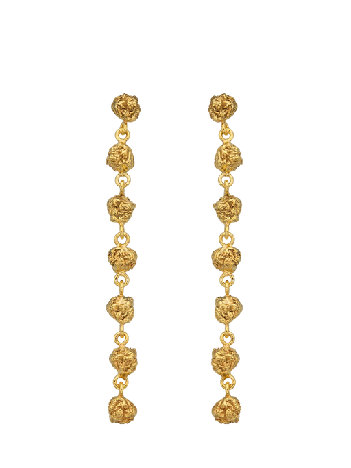 Archaic long earrings gold vermeil photo