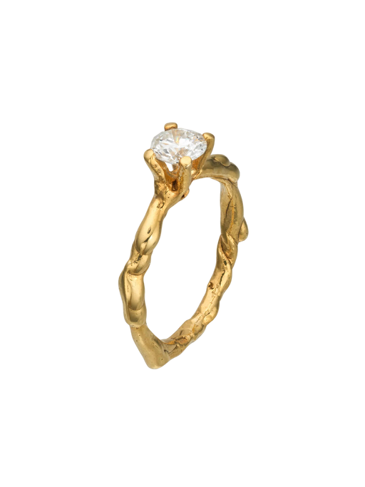 Eternity engagement ring 14 ct gold photo