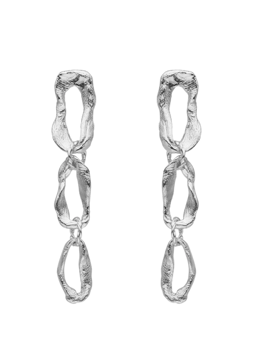 Vacation long chain earrings silver photo