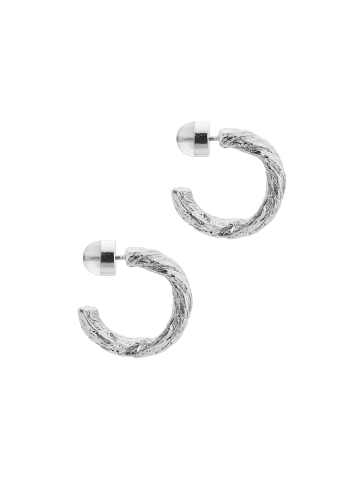 Archaic small hoop earrings silver