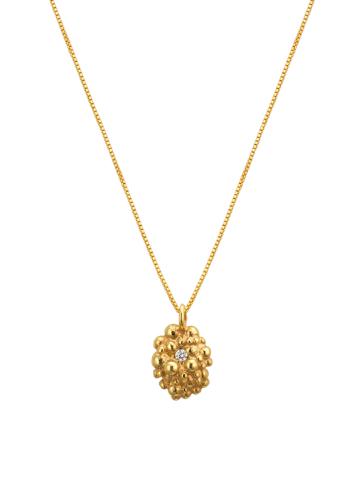 Céleste deux oval necklace 14ct gold and diamond photo