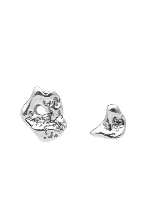 Talisman small moon earrings silver photo