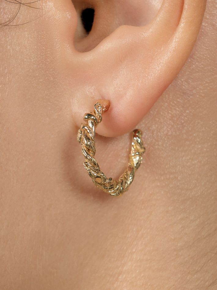 Woven twine earrings