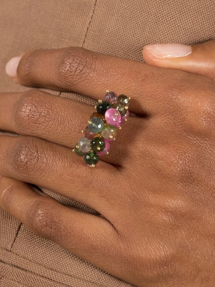 Tourmaline and pink sapphire ring