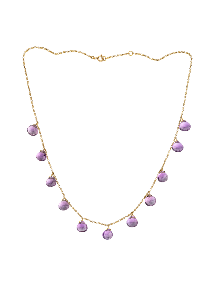 Amethyst chain necklace