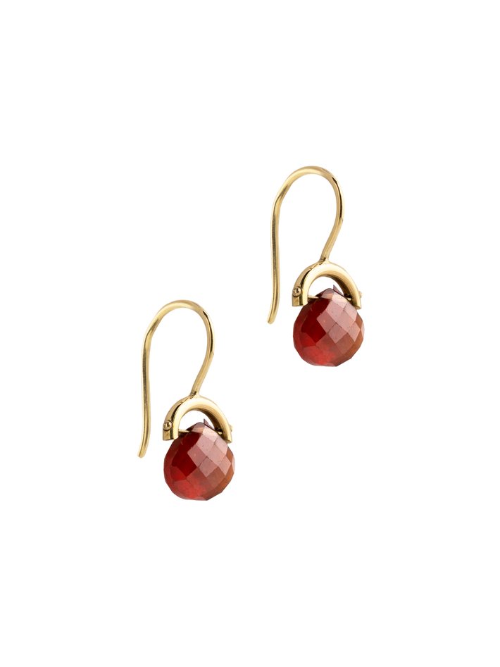 Orange garnet earrings