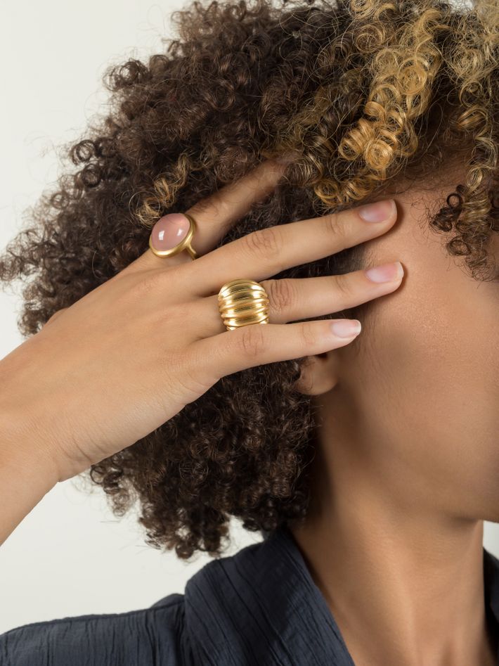 Gold dune ring