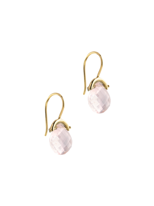 Pink quartz earrings photo