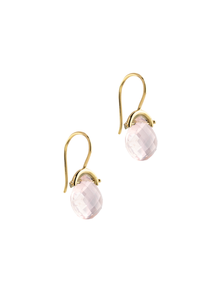 Pink quartz earrings