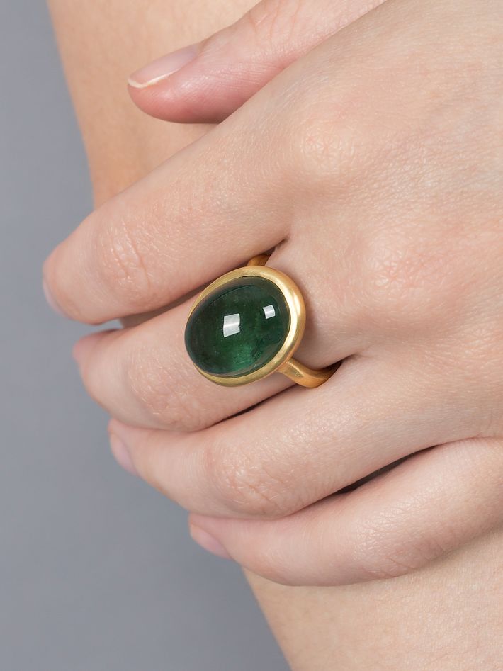 Green tourmaline ring