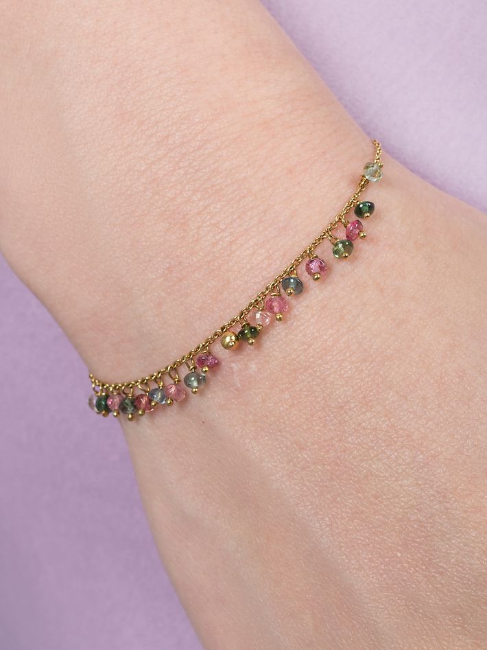 Tourmaline chain bracelet