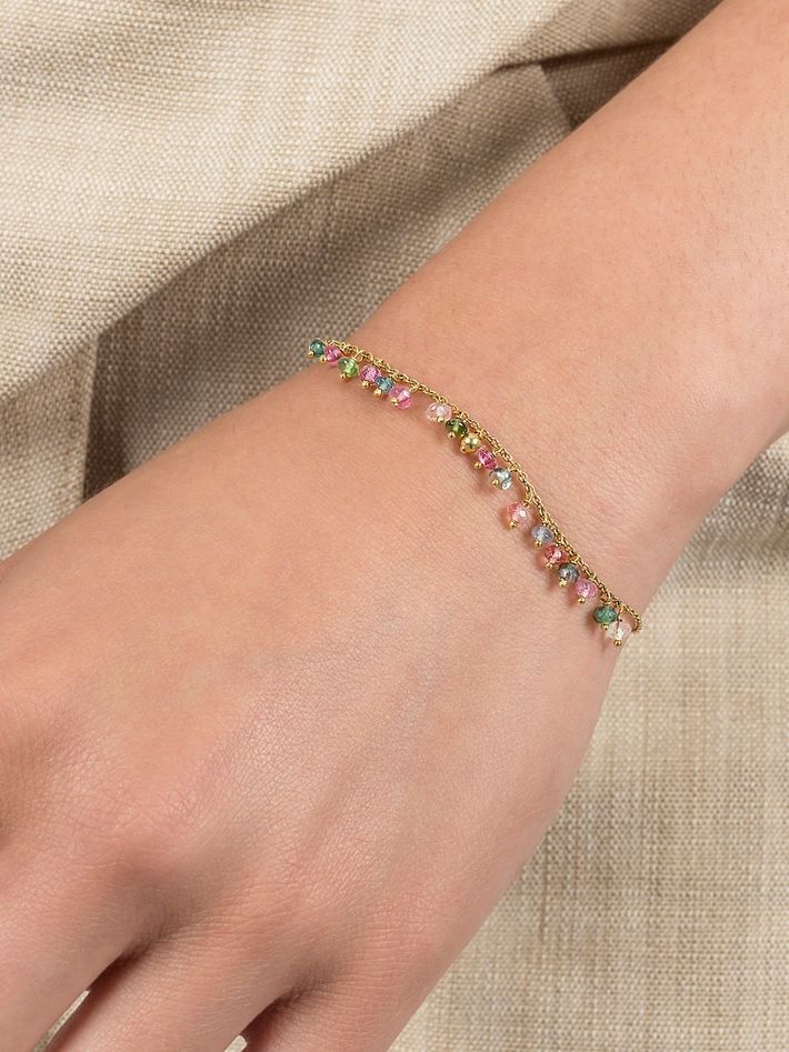 Tourmaline chain bracelet