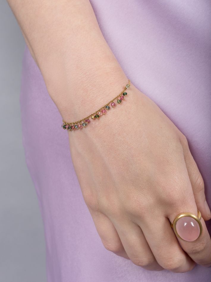 Tourmaline chain bracelet